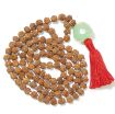 Rudraksha Mala with Aqua Onyx Pendant