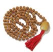 Rudraksha Mala with Yellow Aventurine Pendant