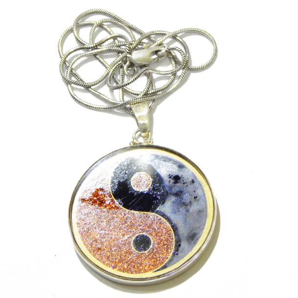 Ying Yang Sacred Geometric Pendant