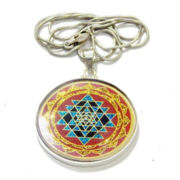 Sri Yantra Sacred Geometric Pendant