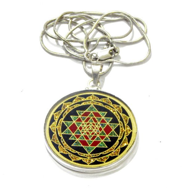 Sri Yantra Sacred Geometric Pendant