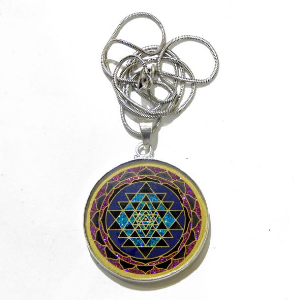 Sri Yantra Sacred Geometric Pendant