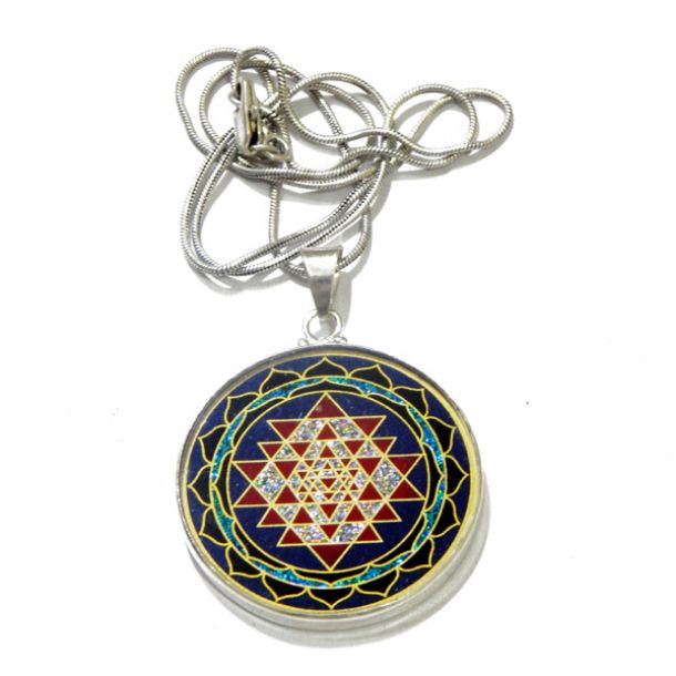 Sri Yantra Sacred Geometric Pendant