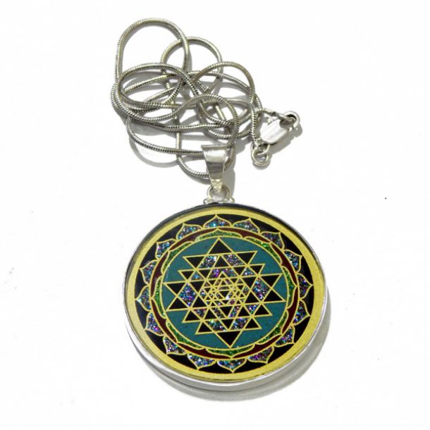 Sri Yantra Sacred Geometric Pendant