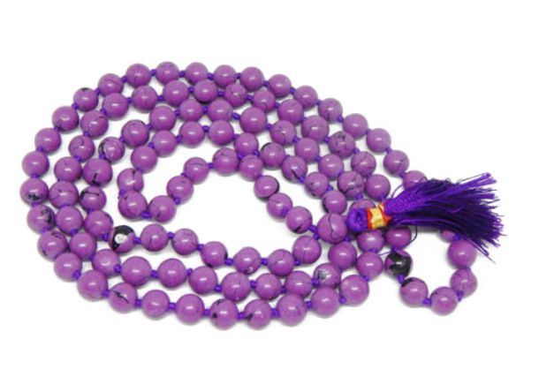 Picture of Sugilite Mala : 108+1 Beads Knotted Mala